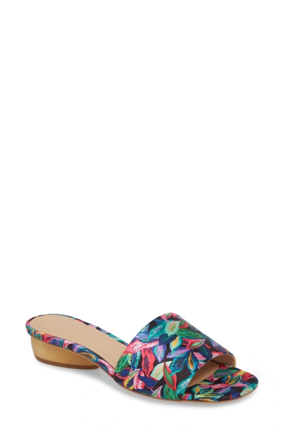 Shop Pour La Victoire Mallory Slide Sandal In Tropic Trip Satin