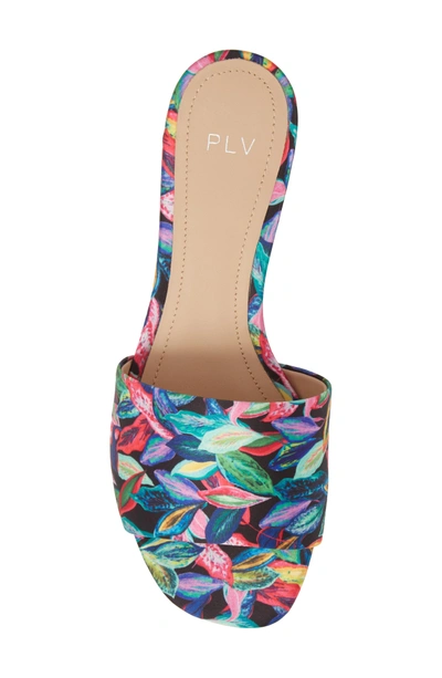 Shop Pour La Victoire Mallory Slide Sandal In Tropic Trip Satin