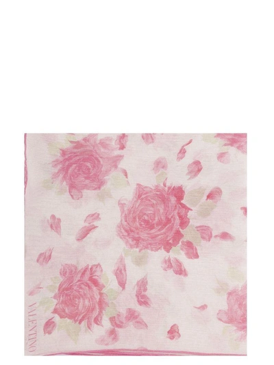 Shop Valentino Floral Scarf In Dc4
