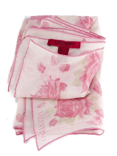 Shop Valentino Floral Scarf In Dc4