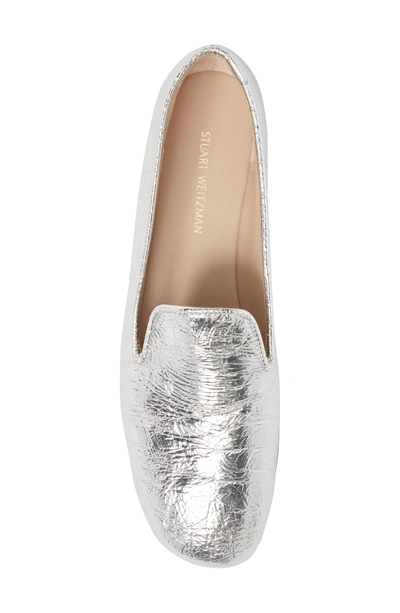 Shop Stuart Weitzman Myguy Venetian Loafer In Argento Look