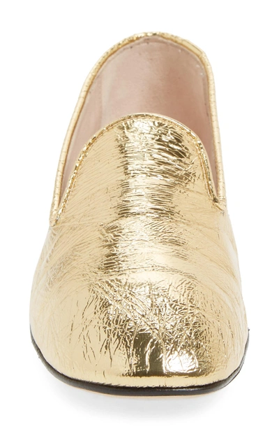 Shop Stuart Weitzman Myguy Venetian Loafer In Gold Look