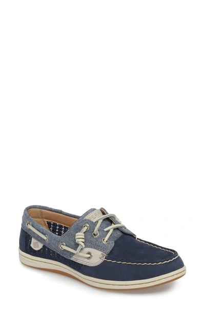 Shop Sperry 'songfish' Boat Shoe In Navy Leather