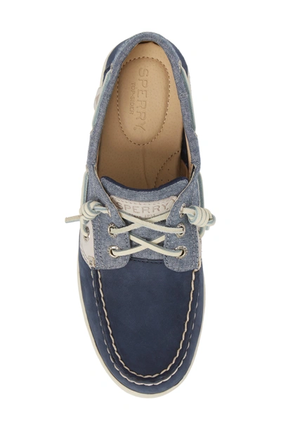Shop Sperry 'songfish' Boat Shoe In Navy Leather
