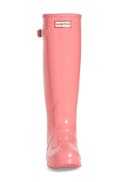 Shop Hunter Original High Gloss Boot In Pink