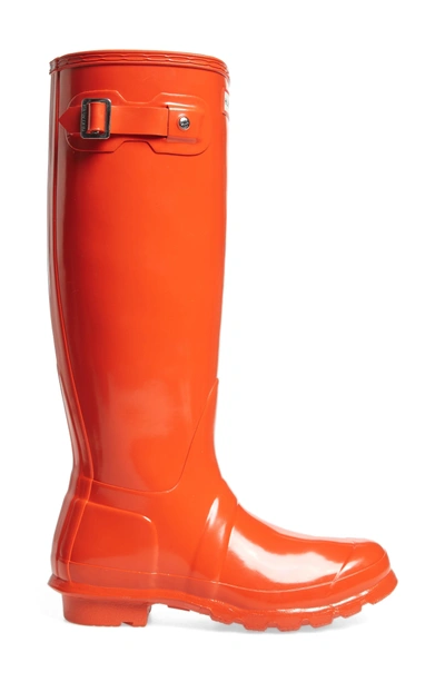 Shop Hunter Original High Gloss Boot In Orange