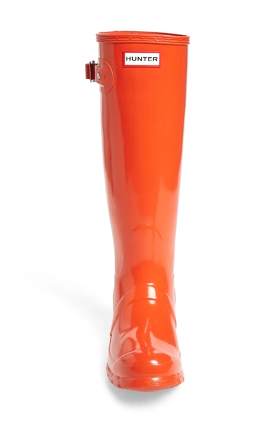 Shop Hunter Original High Gloss Boot In Orange