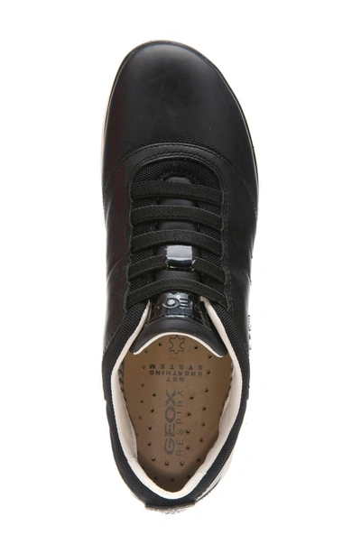 Shop Geox Nebula Slip-on Sneaker In Black Leather