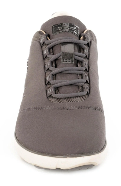 Shop Geox Nebula Slip-on Sneaker In Dark Grey Fabric