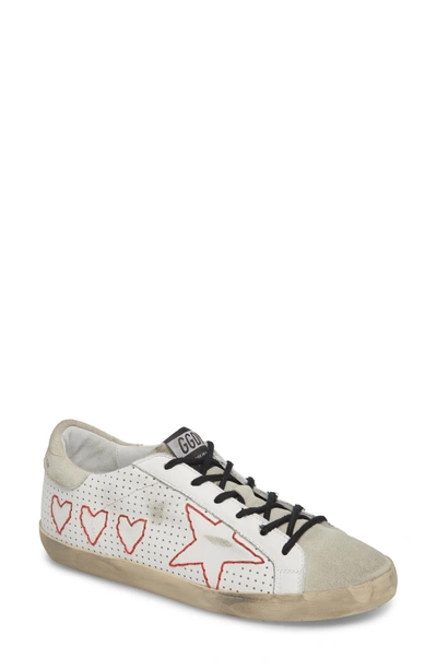 Shop Golden Goose Superstar Heart Sneaker In White