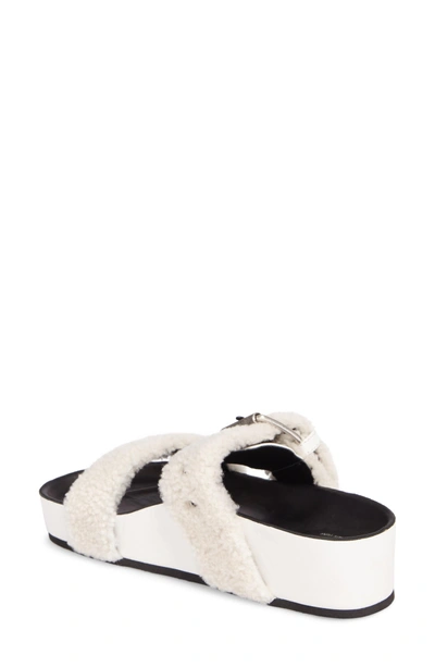 Shop Rag & Bone Evin Genuine Shearling Slide Sandal In White
