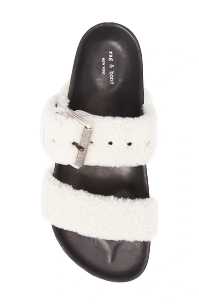 Shop Rag & Bone Evin Genuine Shearling Slide Sandal In White