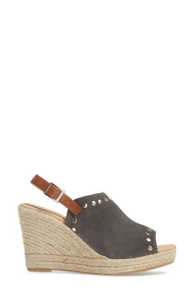Shop Patricia Green Rockstar Espadrille Wedge Sandal In Charcoal Suede