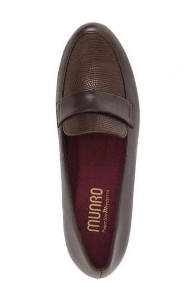 Shop Munro 'kiera' Loafer In Brown Lizard Print Leather