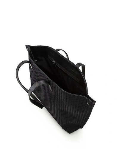 Shop Akris Ai Small Fabric Shoulder Tote Bag In Black