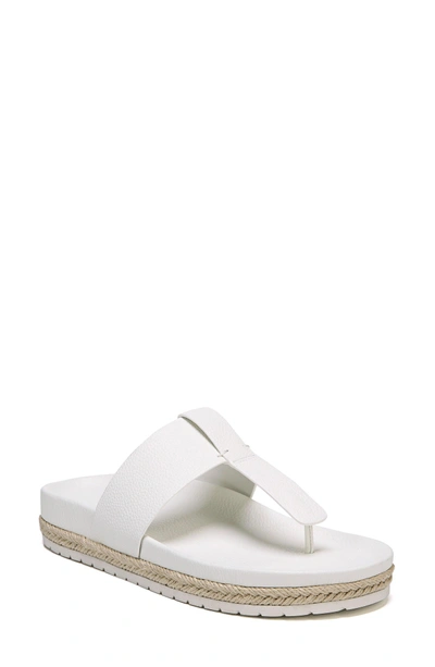 Shop Vince Avani T-strap Flat Sandal In Panna Cotta