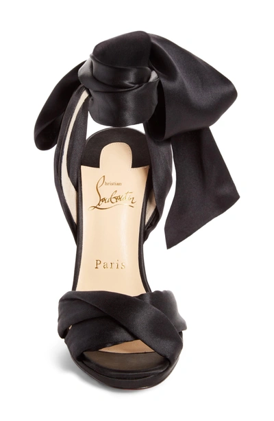 Shop Christian Louboutin Tres Frais Ankle Wrap Sandal In Black