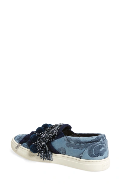 Shop Marc Jacobs Mercer Embellished Slip-on Sneaker In Blue