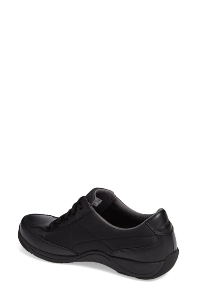 Shop Dansko Emma Lace-up Sneaker In Black Nylon/ Leather