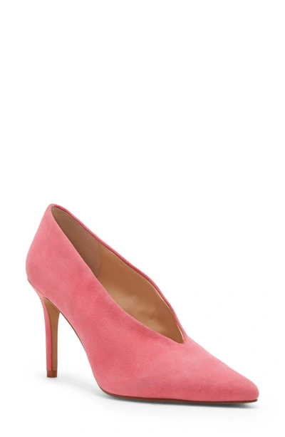 Shop Vince Camuto Ankia Suede Pump In Soft Pink Suede