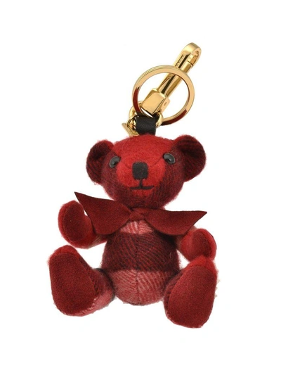 Shop Burberry Thomas Bear Charm In Parade Red