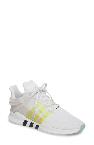 Shop Adidas Originals Eqt Support Adv Sneaker In White/ Semi Frozen Yellow