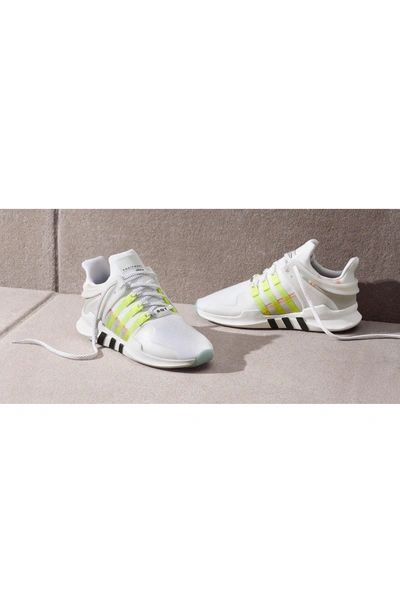 Shop Adidas Originals Eqt Support Adv Sneaker In White/ Semi Frozen Yellow
