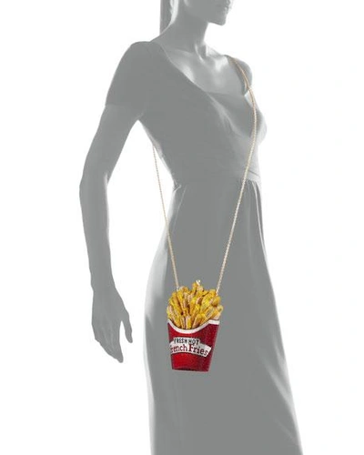 Judith Leiber Fresh Hot French Fries Crystal Minaudiere Clutch Bag In Red Pattern