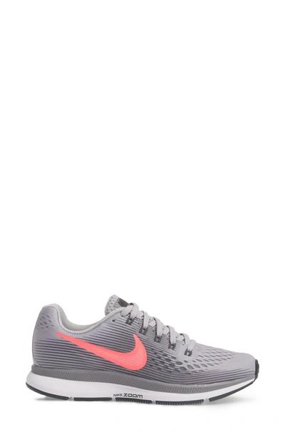 Shop Nike Air Zoom Pegasus 34 Running Shoe In Atmosphere Grey/ Racer Pink