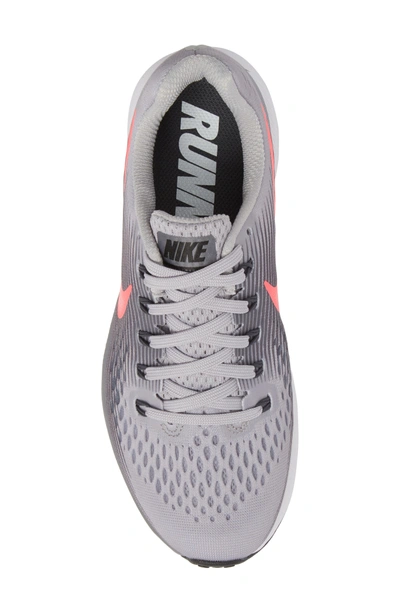 Shop Nike Air Zoom Pegasus 34 Running Shoe In Atmosphere Grey/ Racer Pink