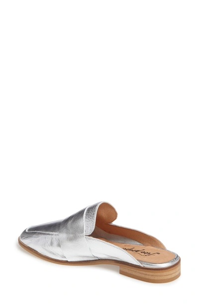 Shop Free People At Ease Loafer Mule In Silver Leather