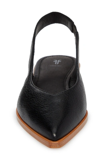 Shop Frye Kenzie Slingback Flat In Black Leather