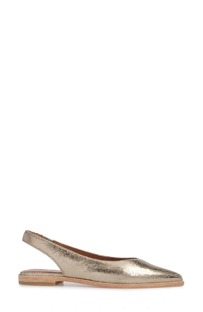 Shop Frye Kenzie Slingback Flat In Silver