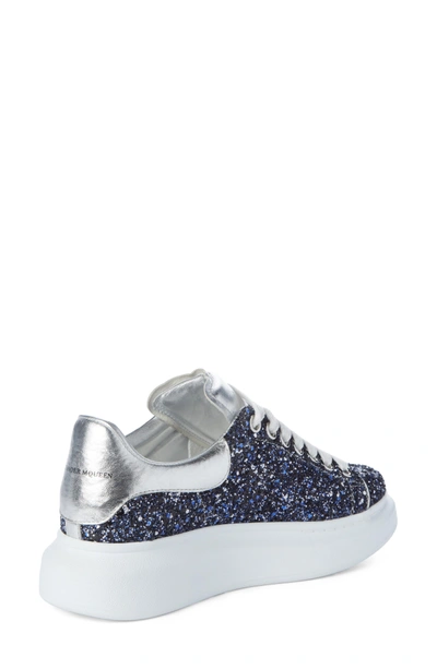 Shop Alexander Mcqueen Sneaker In Midnight Blue/ Silver