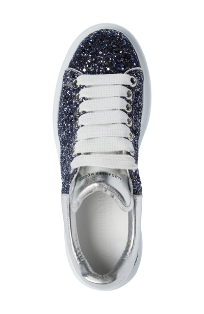 Shop Alexander Mcqueen Sneaker In Midnight Blue/ Silver