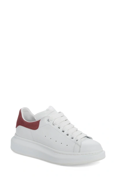 Shop Alexander Mcqueen Sneaker In White/ Wine Red