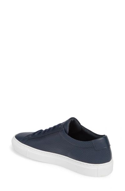 Shop Common Projects Original Achilles Perforated Low Sneaker In Navy