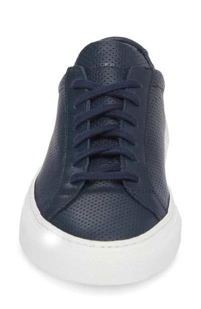 Shop Common Projects Original Achilles Perforated Low Sneaker In Navy