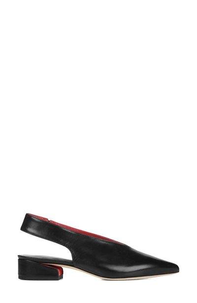 Shop Via Spiga Darwin Slingback Pump In Black Leather