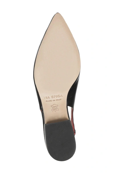 Shop Via Spiga Darwin Slingback Pump In Black Leather