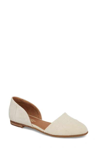 Shop Toms Jutti D'orsay Flat In Birch Suede/ Natural Hemp