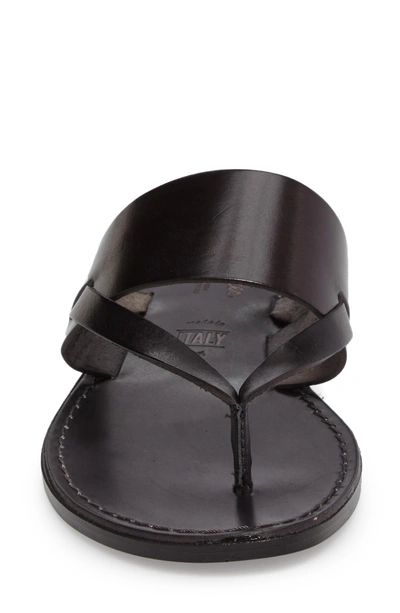 Shop Seychelles Mosaic Thong Sandal In Black Leather