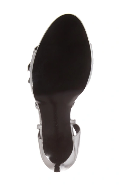 Shop Calvin Klein Shantell Strappy Platform Sandal In Silver Leather