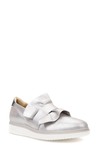 Shop Geox Thymar 15 Slip-on Sneaker In Silver Fabric