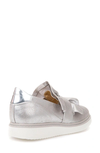 Shop Geox Thymar 15 Slip-on Sneaker In Silver Fabric