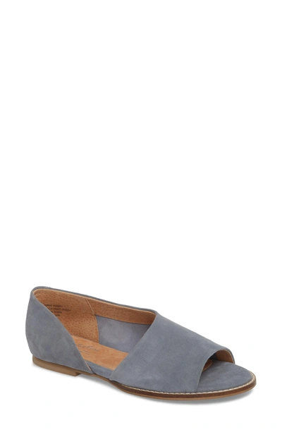 Shop Seychelles Passport Flat In Denim Blue Suede