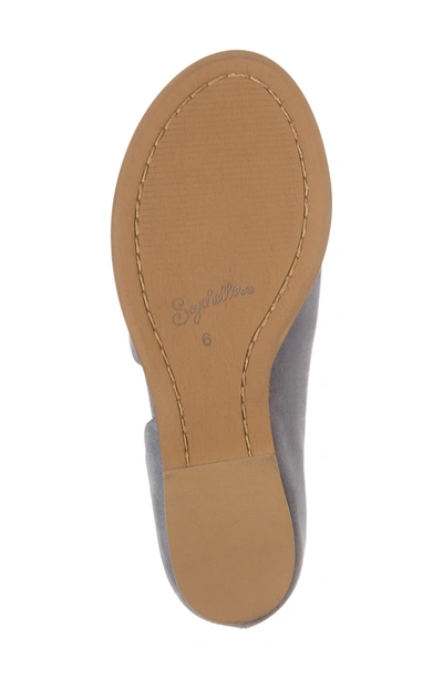 Shop Seychelles Passport Flat In Denim Blue Suede