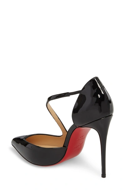 Shop Christian Louboutin Strappy Half D'orsay Pump In Black