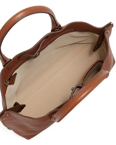 Akris Ai Cervo Extra-small Messenger Bag In Red/brown