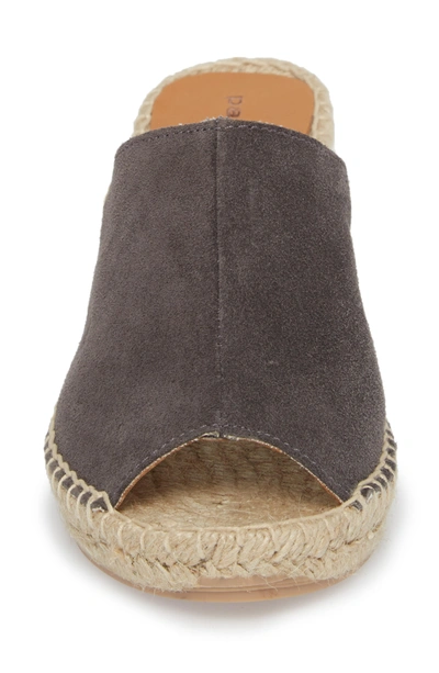 Shop Patricia Green Shen Espadrille Mule In Charcoal Suede